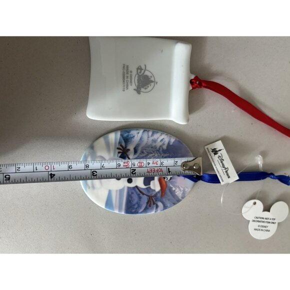 Lot Of 2 Disney Frozen Olaf & Happily Ever After Porcelain Ornament NEW Holiday - Picture 10 of 10